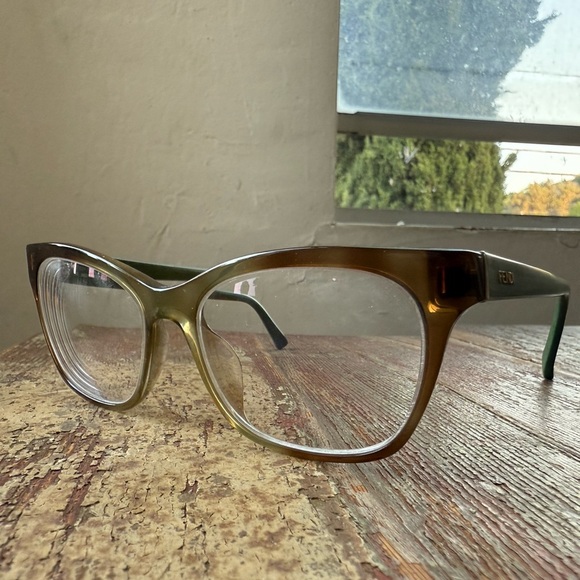 Fendi Green and Brown Eyeglasses - Picture 1 of 7